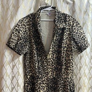 Billie Jo Retro leopard print jumpsuit size Small